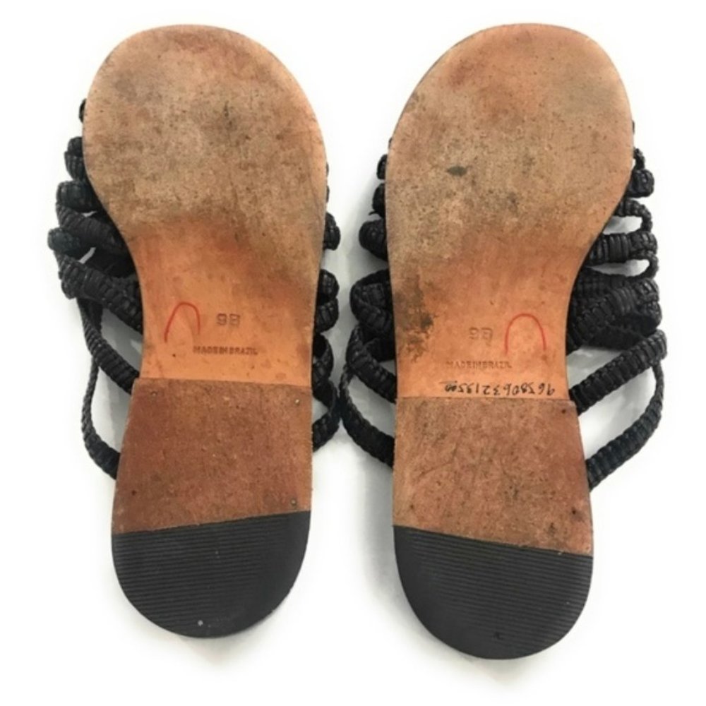 (SOLD) Cole Haan Black Strappy Slip On Sandals - Picture 6 of 7